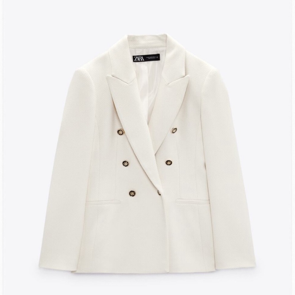 Zara white blazer